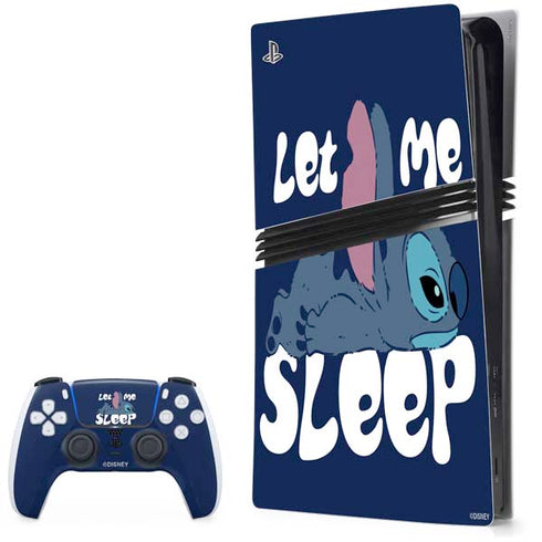 Disney Lilo and Stitch Let Me Sleep PS5 Pro Bundle Skin